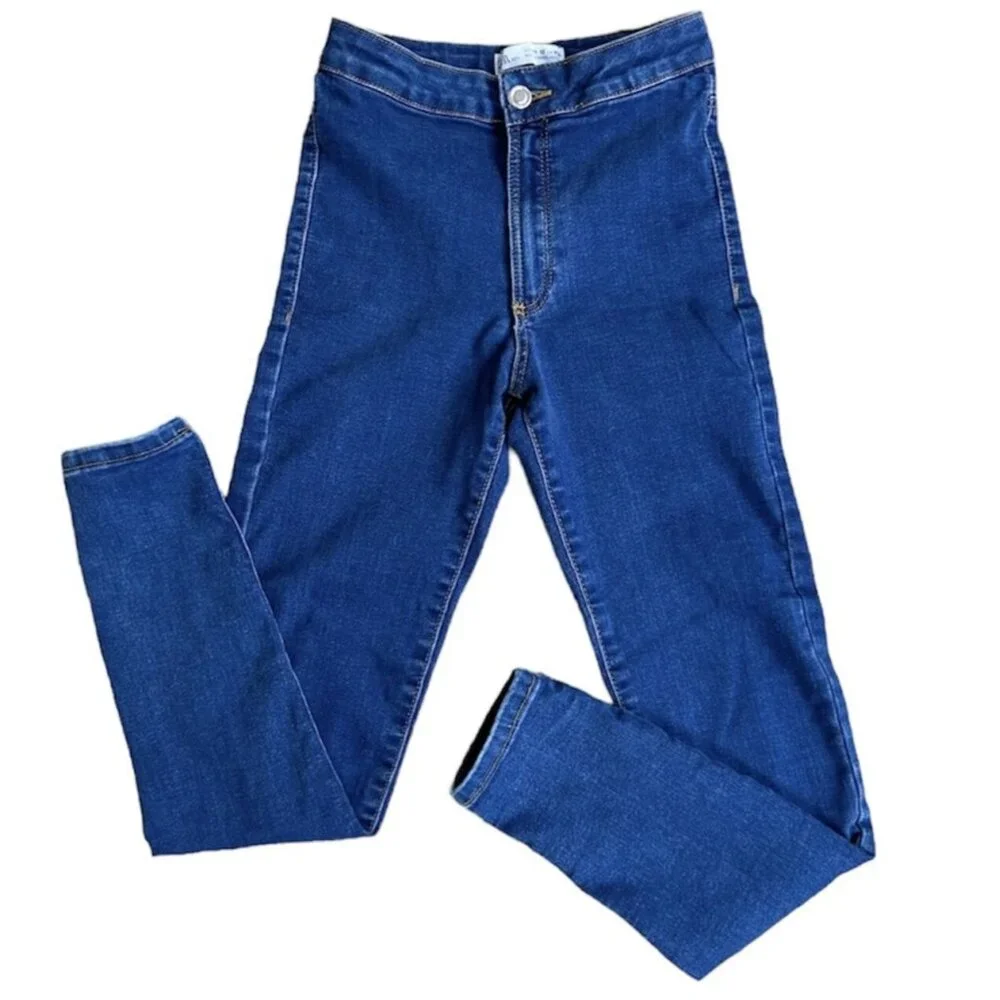 Zara Kids Stretchy High Waist Denim Skinny Fit Jean Girls Size 11/12 Y - Picture 1 of 4